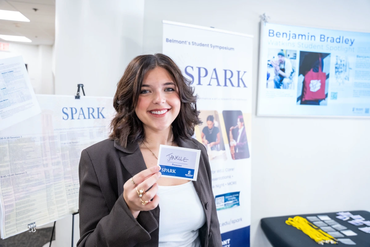 Student poses at SPARK