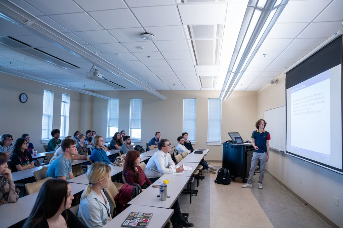 Student presents at SPARK