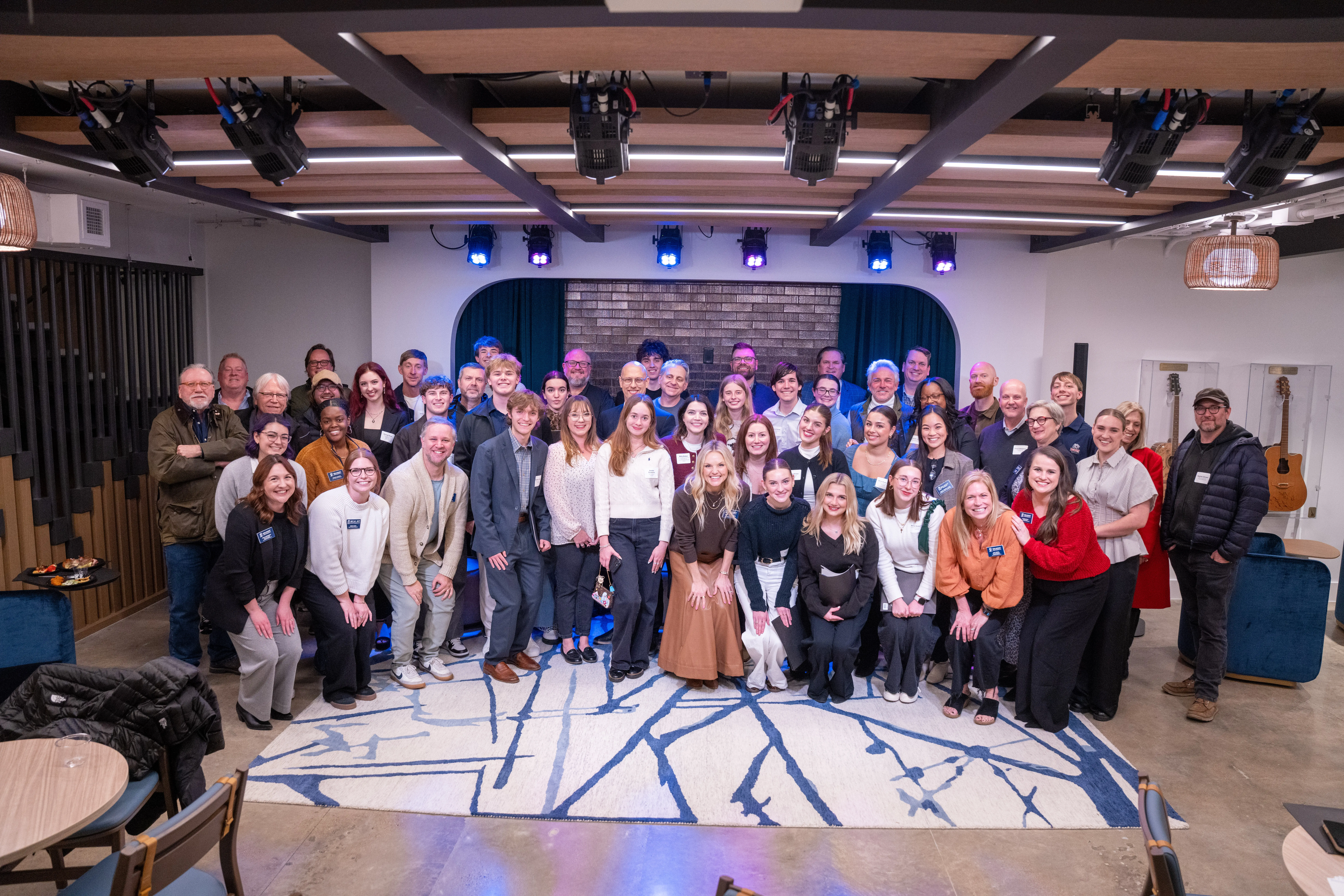 A group of students and faculty posing together
