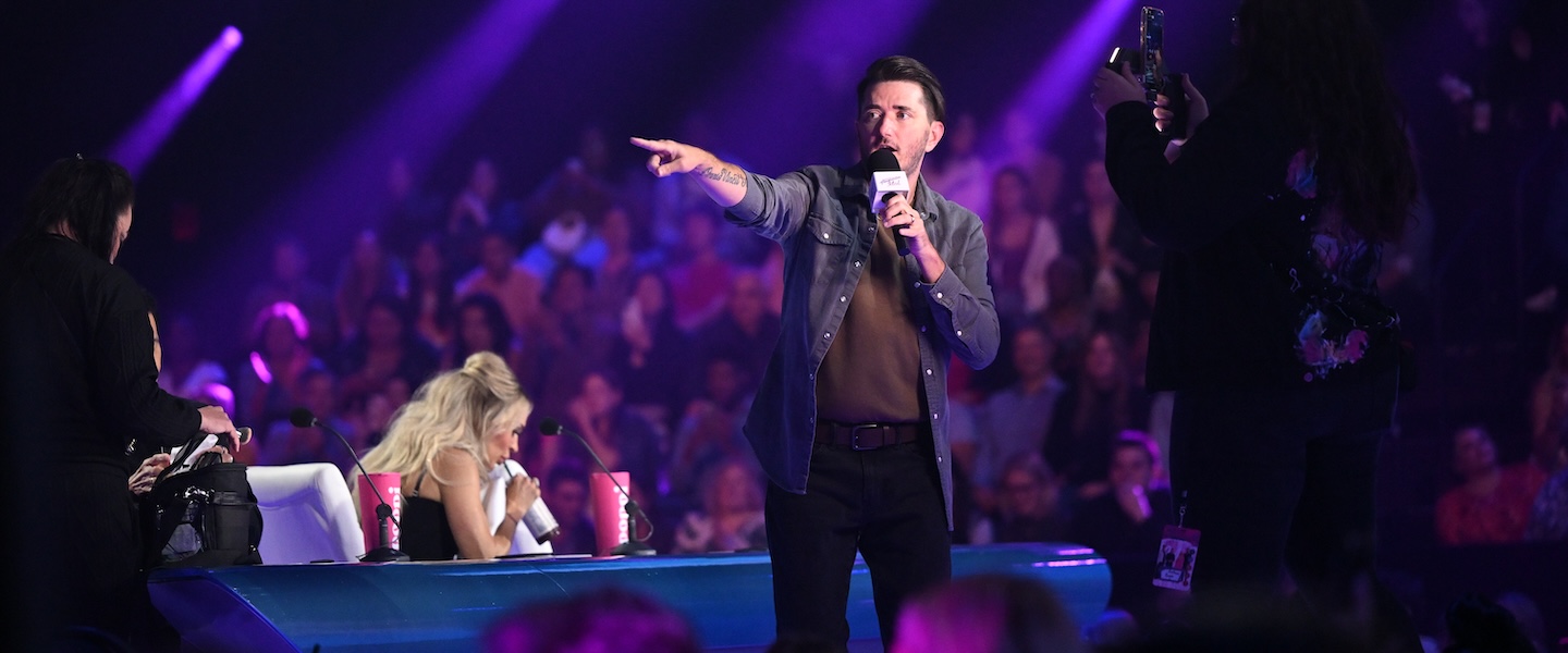 Adam on stage hosting TikTok Live at Idol