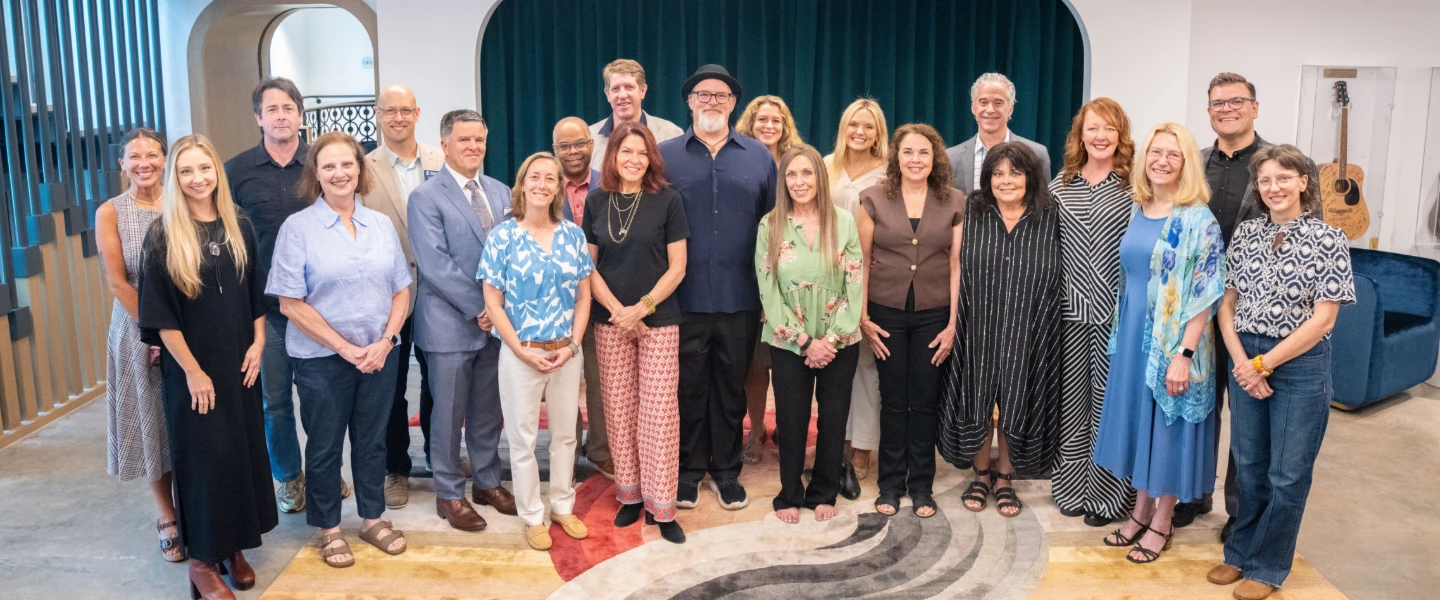 A group of smiling business professionals