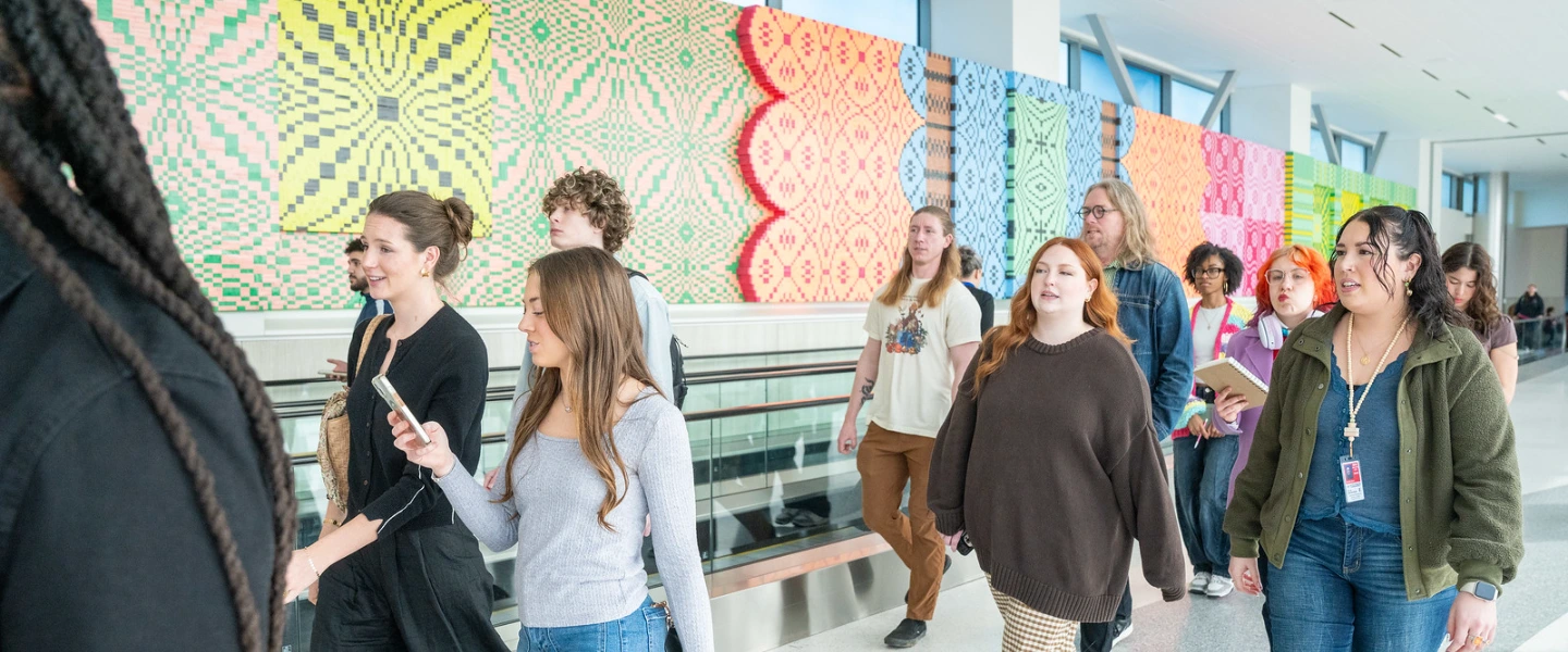 Gustafson shows O'More students around BNA