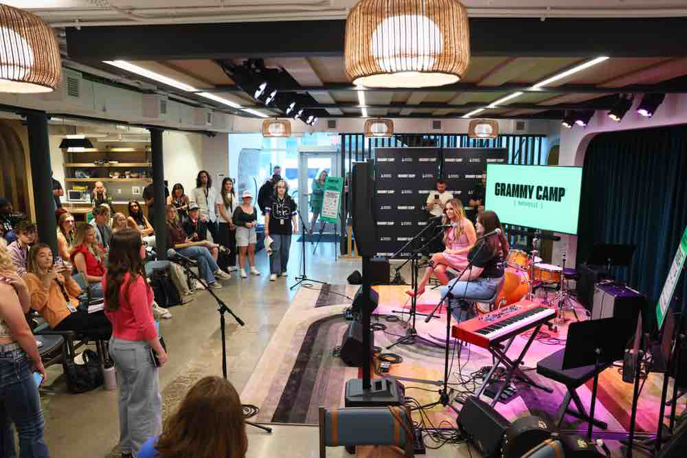 Grammy Camp students gathering on Music Row