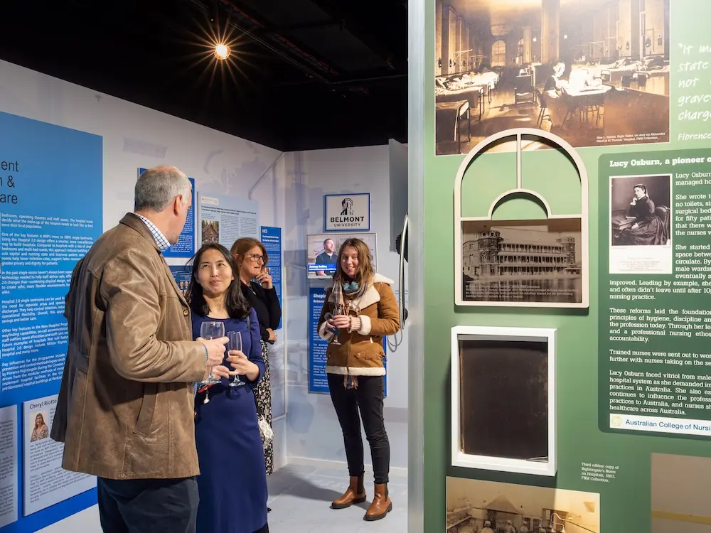 Museum patrons at the exhibit