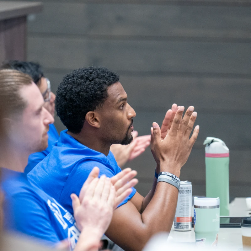 Noah Wills-Johnston listens during a lecture at the Frist College of Medicine