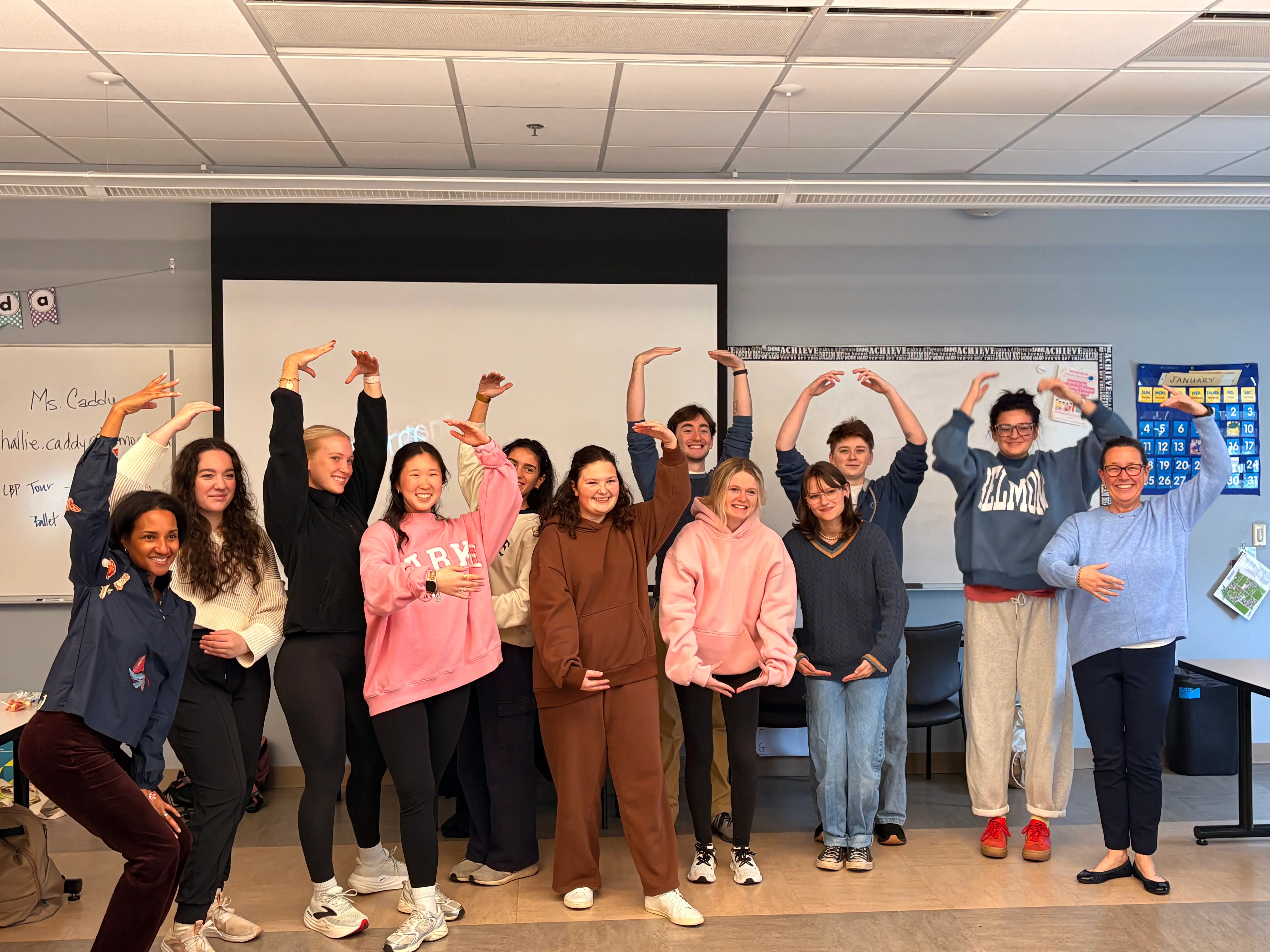 students posed with Richardson