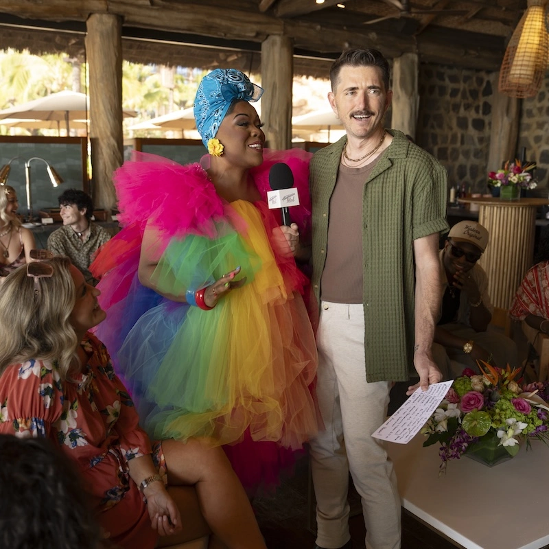 Adam hosting TikTok Live At Season 9 Watch Party with Cheryl Porter