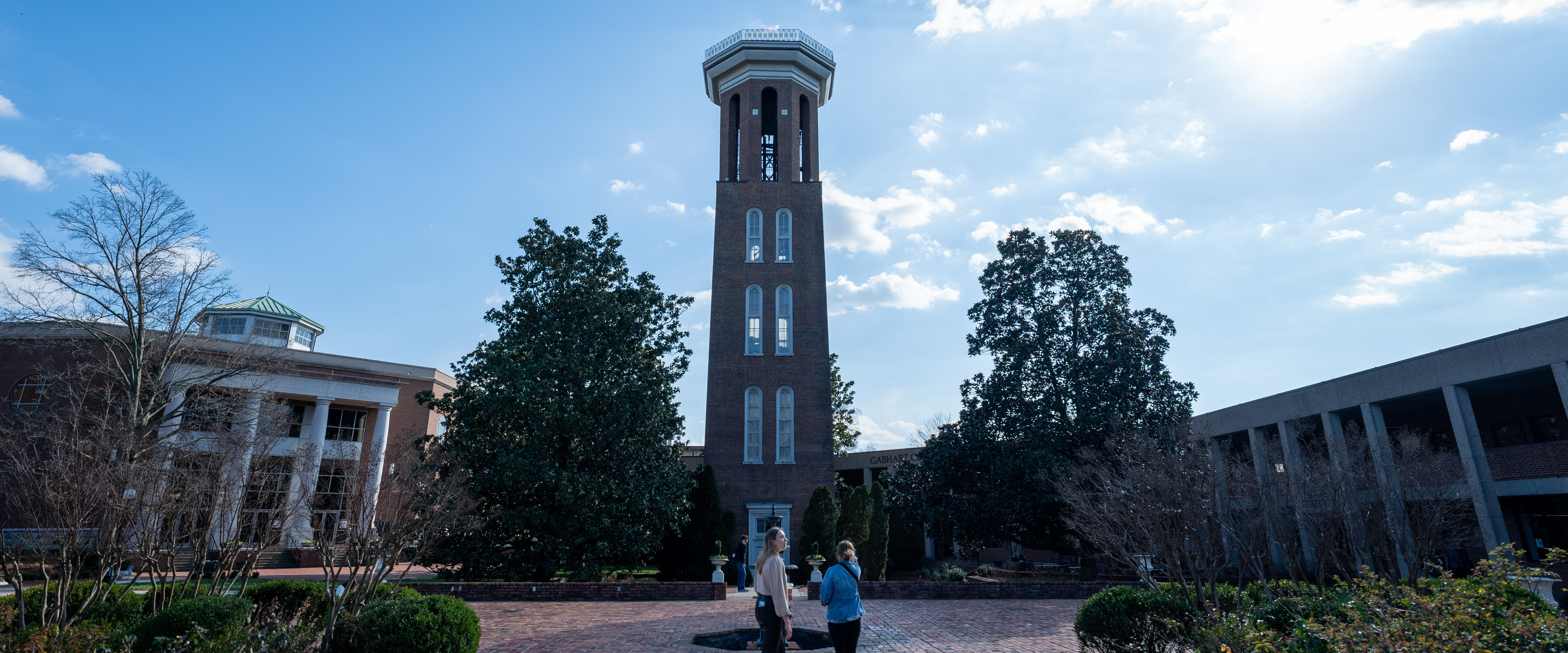 The bell tower on a sunny day