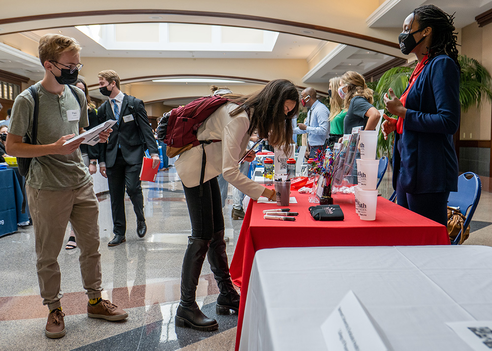 Maddox Grand Atrium during a career fair