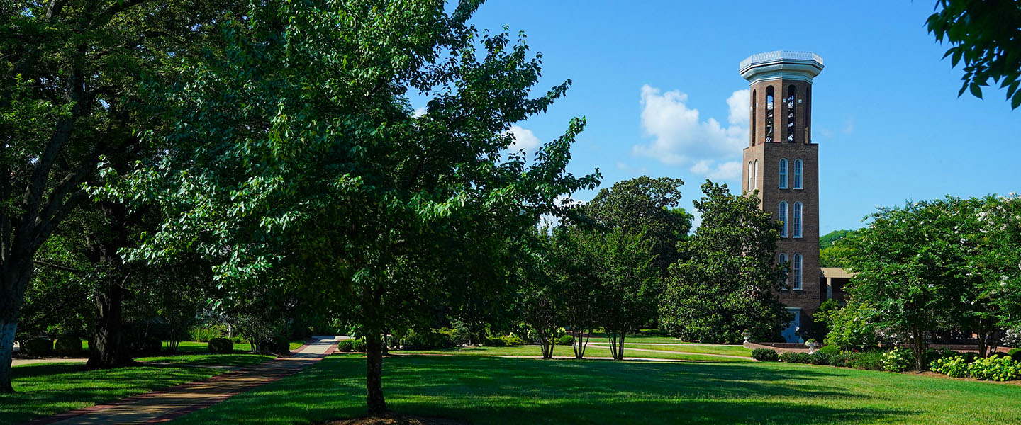 Belmont's Bell Tower on a summer day