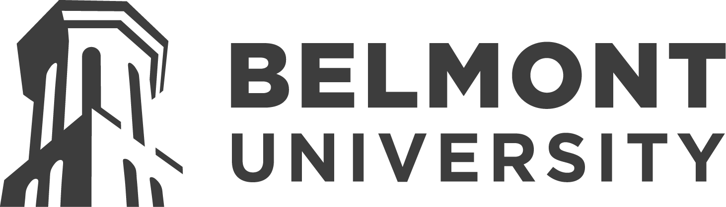 Belmont University Horizontal Logo Grey Color