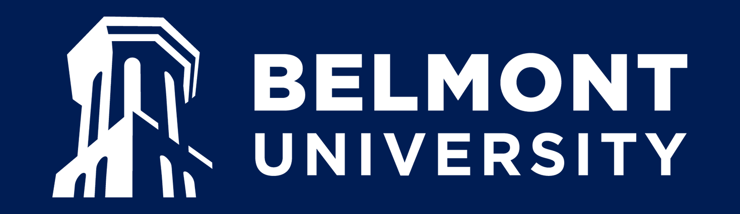 Belmont University Horizontal Logo Reversed