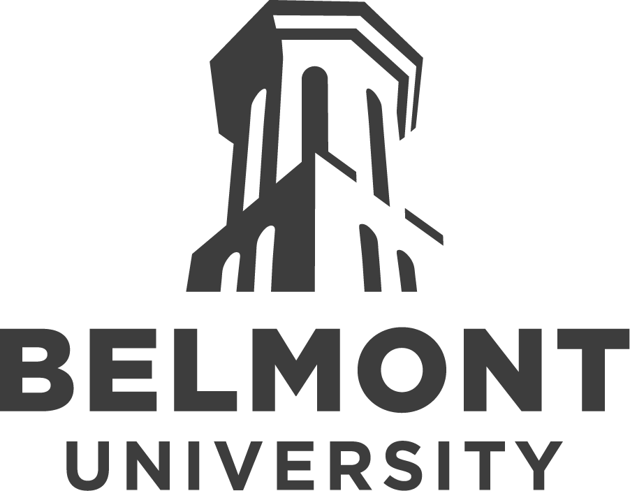 Belmont University Vertical Logo Gray Color