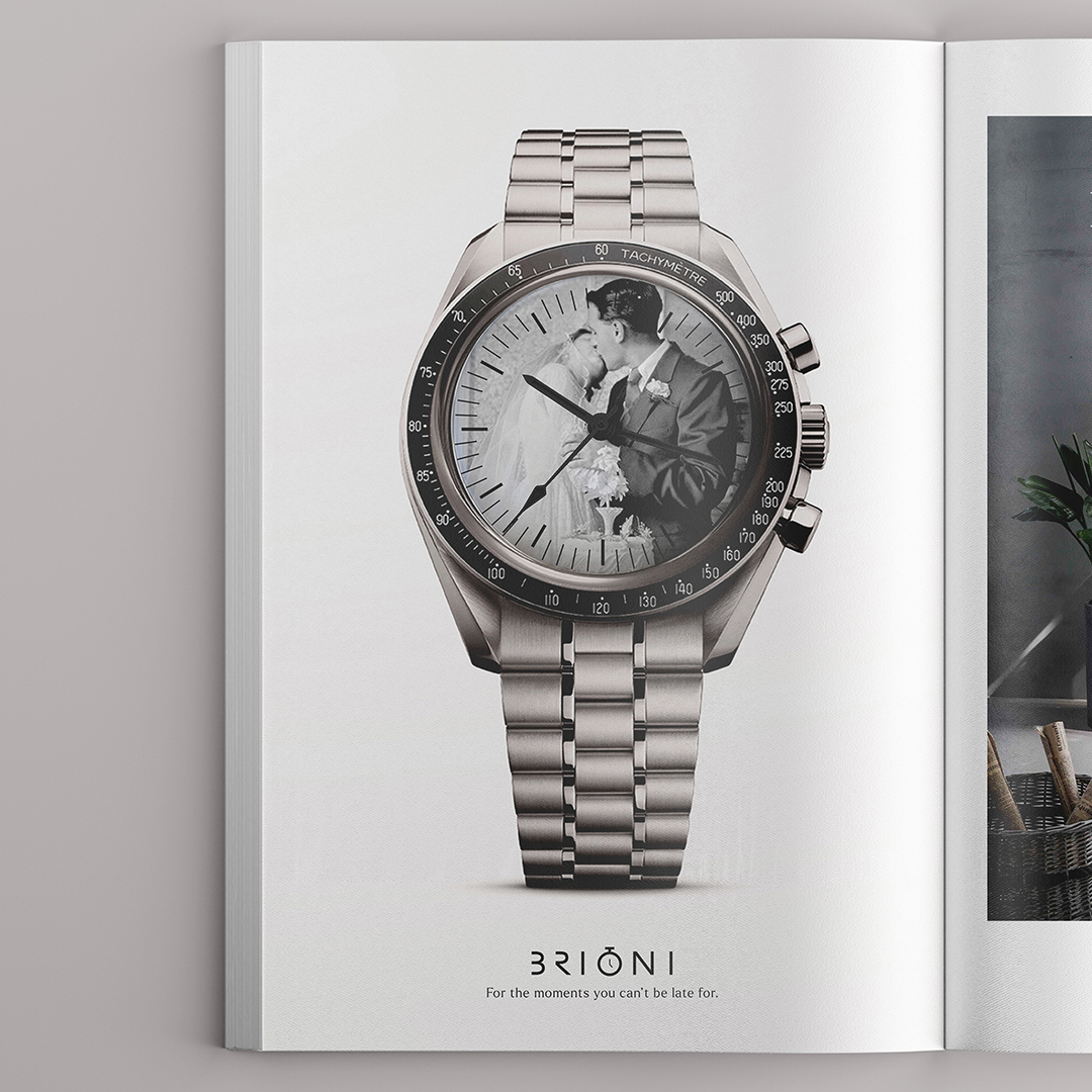 Broni watch ad mock up student work