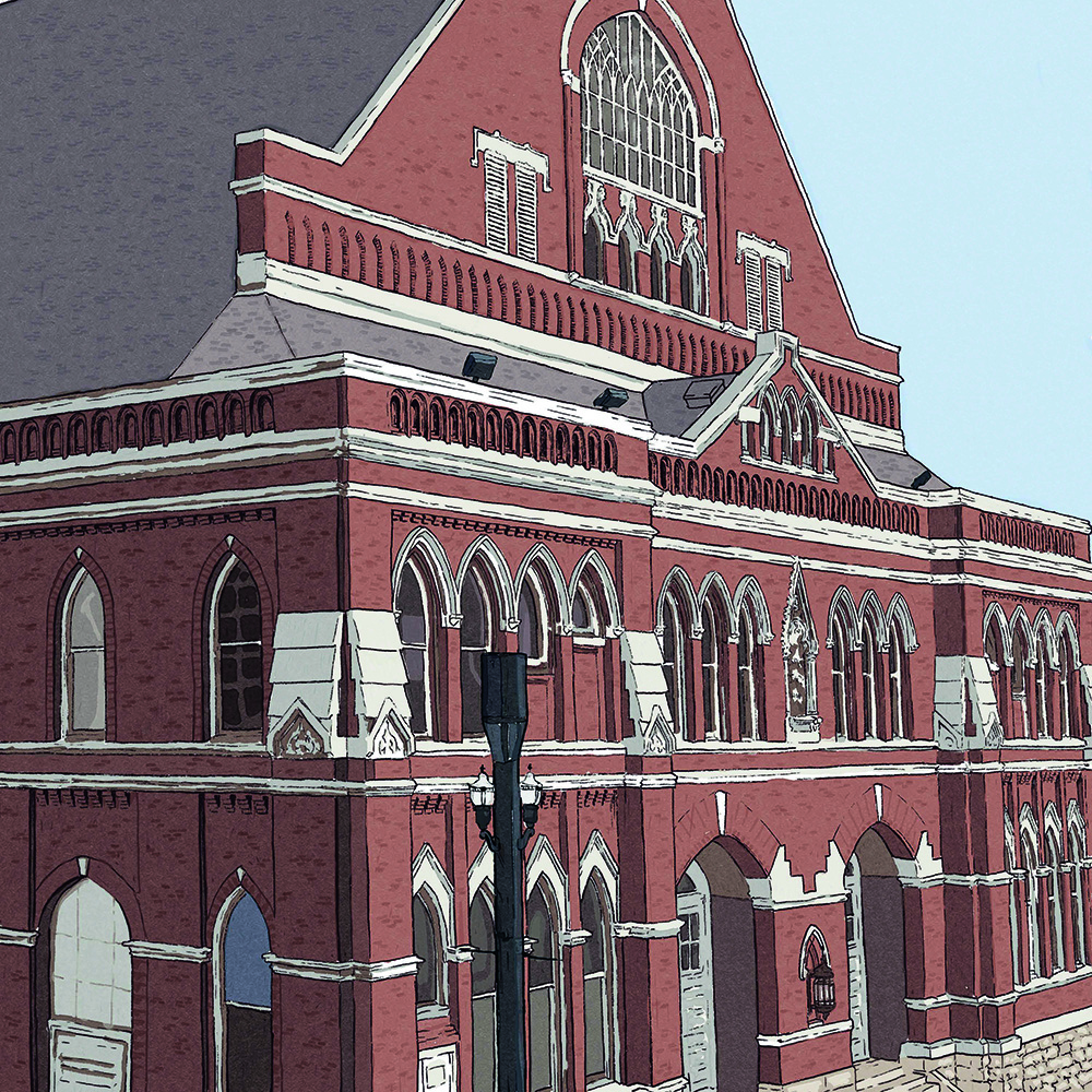 The Ryman Auditorium Illustration